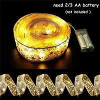 3~10M Christmas Tree Ribbon String Lights 100 LED Fairy Lights Ribbon Bows Lights Christmas New Year Decor Gift Packaging Tie 4