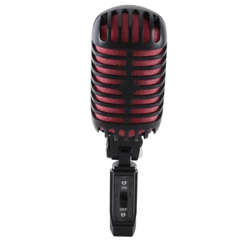 A48F-1 PCS Professional Classic Retro Dynamic Vocal Microphone Metal Swing Mic For Live Performance Karaoke
