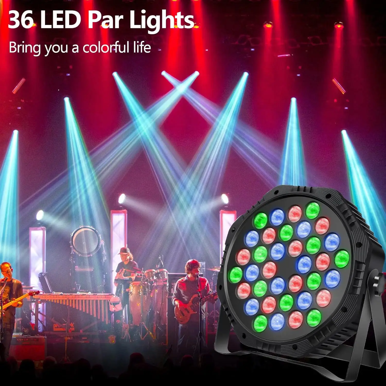 รูปสินค้า ไฟ LED แสงสี RGB เปลี่ยนโทนได้ สำหรับงานดีเจ เวที งานแต่ง ไฟพาร์ ไฟบาร์ ไฟโชว์