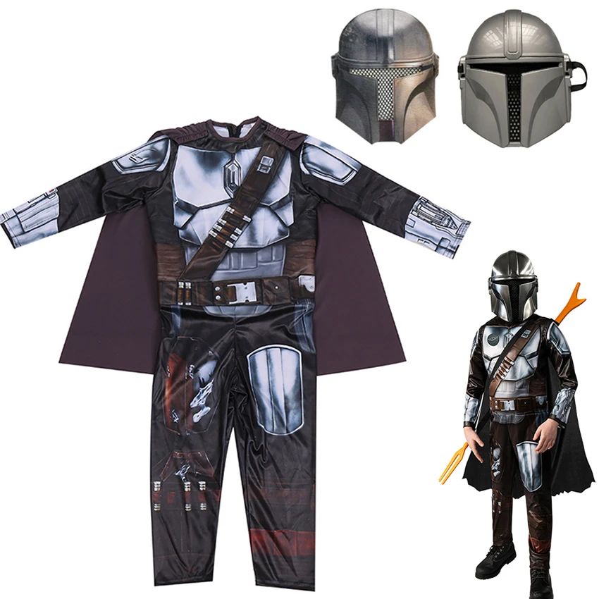 The Mandalorian Outfits Tute Mantello Galaxy Bounty Hunter Cosplay Abbigliamento Anime Costume Di Halloween Per Bambini Maschere Di Carnevale