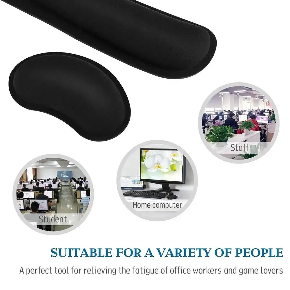 Memory Foam Keyboard Wrist Rest Pad for Typing and Gaming