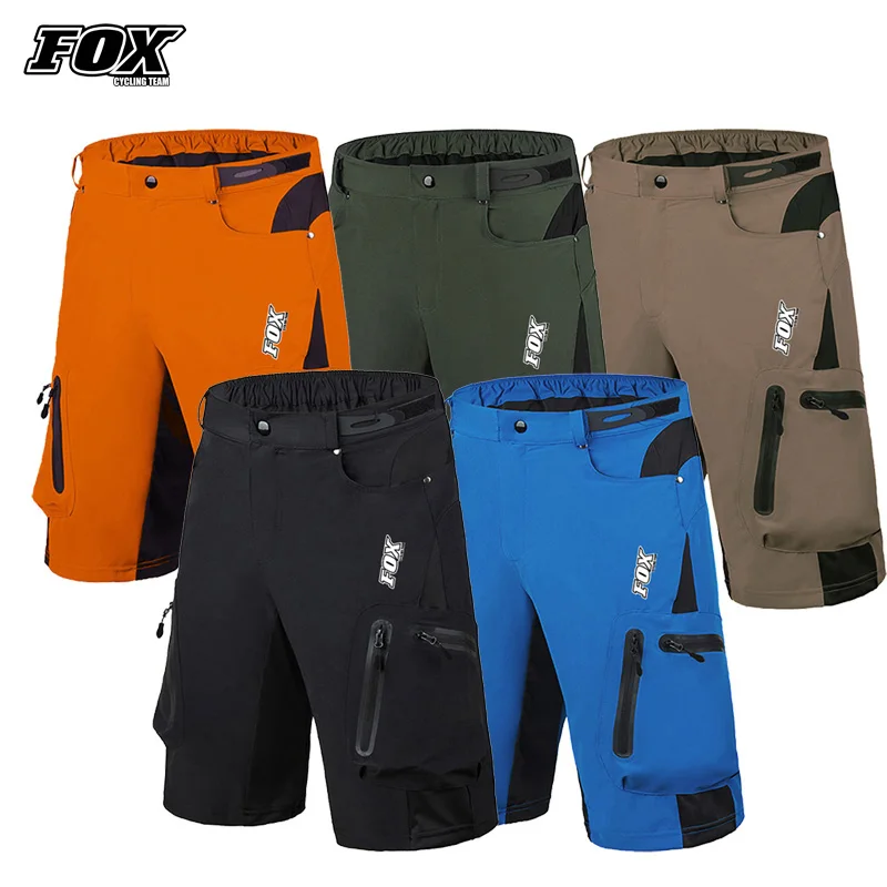 

FOX Cycling Team Summer Men's Sports Shorts Breathable MTB Downhill Waterproof Pants Outdoor Bike Riding Short Running Trouser