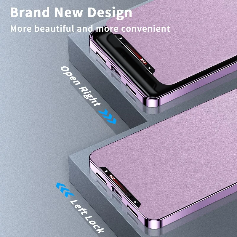 Magnetic Metal Single Sided Leather Back Cover Case for Samsung Galaxy S24 Ultra S23 Ultra S22Ultra Magsafe with Lens Protection