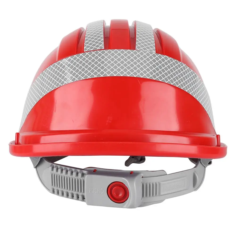 Worker Construction Site Protective Cap Ventilate ABS Hard Hat Reflective Stripe Safety Helmet