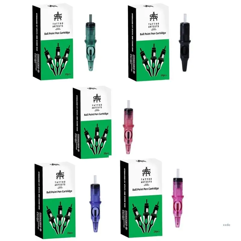 

20pcs Ballpoint Cartridge Needles Practice Needles Drawing for Motor Pen Grip Cartridge Supplies