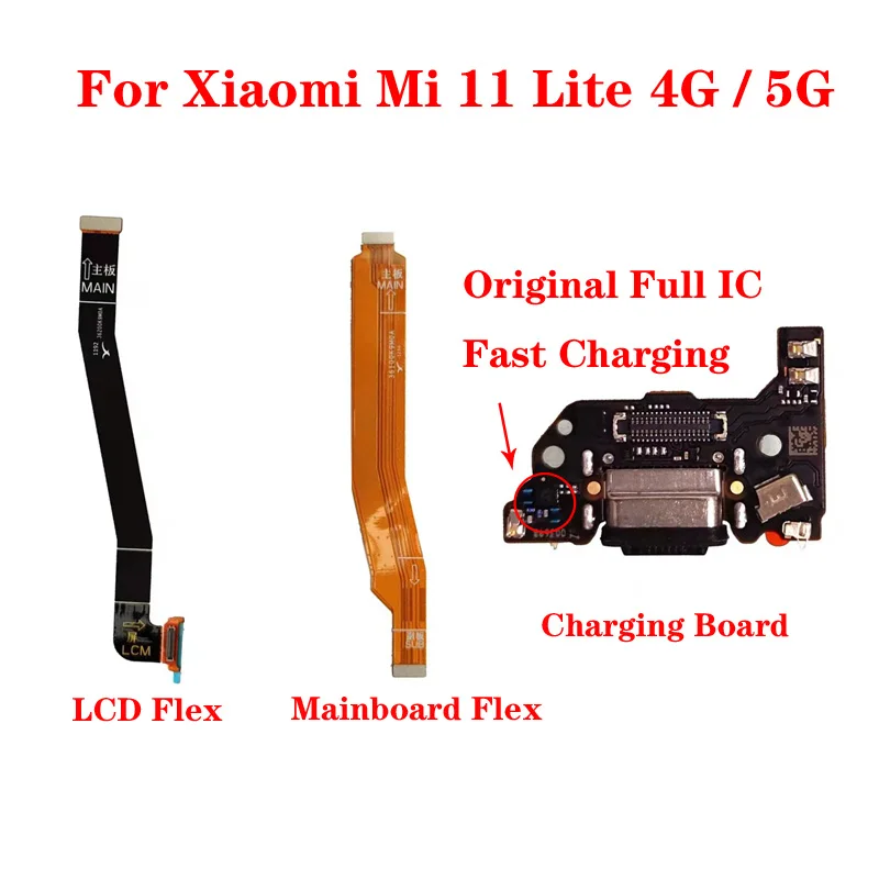 For Xiaomi Mi 11 Lite 4G 5G Original USB Charging Port Dock Charge