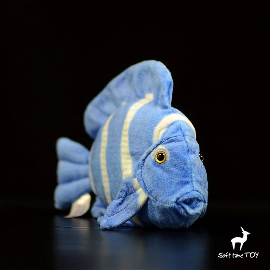 Blue Tang Surgeonfish High Fidelity Anime Cute Plushie Lancet Fish Plush Toys Lifelike Animals Simulation Stuffed Doll Kawai Toy 2