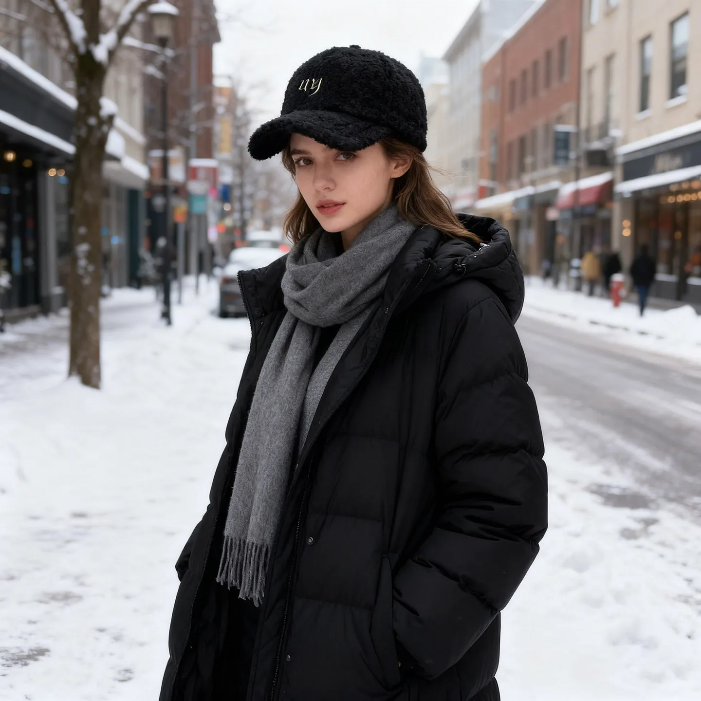 Winter-Proof Baseball Cap for Women, Warm Fleece-Lined Thick Plush Cap for Men, Versatile Lamb Wool Student New Style Outdoor