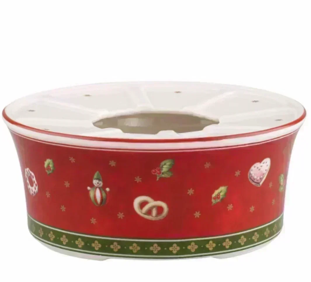 Fruit Plate Ceramic Seasoning Plates Ceramic Plates Sauce Dishes Seasoning Dish Seasoning Bowl Fruit Bowl German V treasure tableware Christmas European dinner salad bowl soup plate display