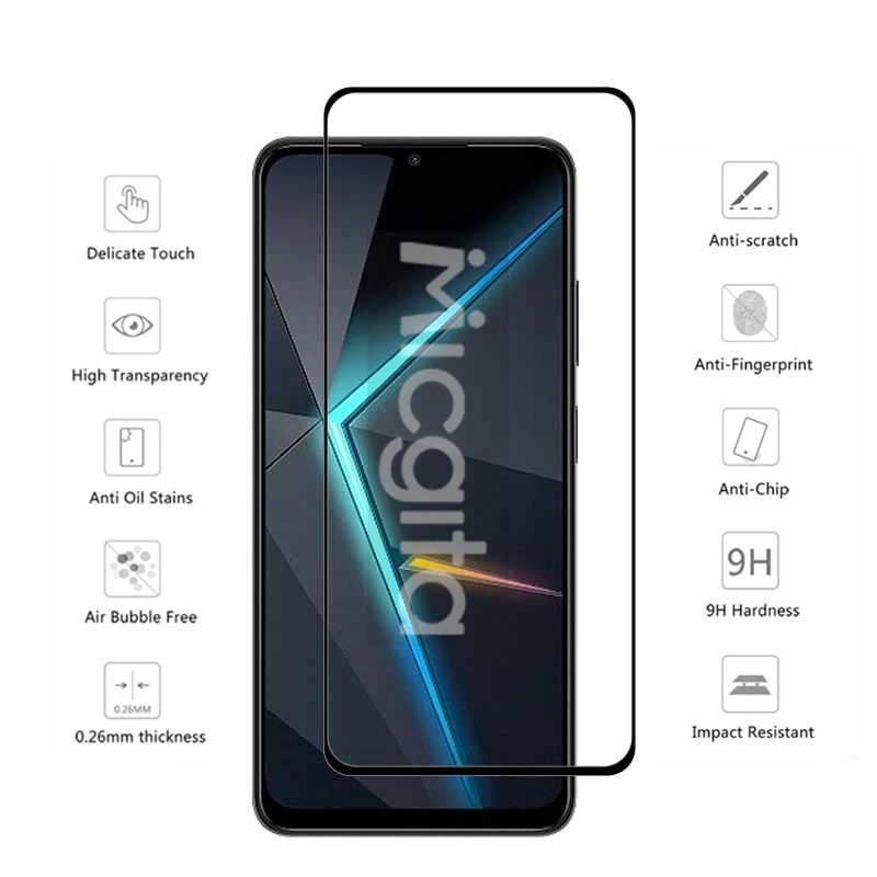 Premium Tempered Glass Screen Protector - 9H Anti-Scratch Front Protection, Available in Sets of 1, 2, 3, or 4 Pieces
