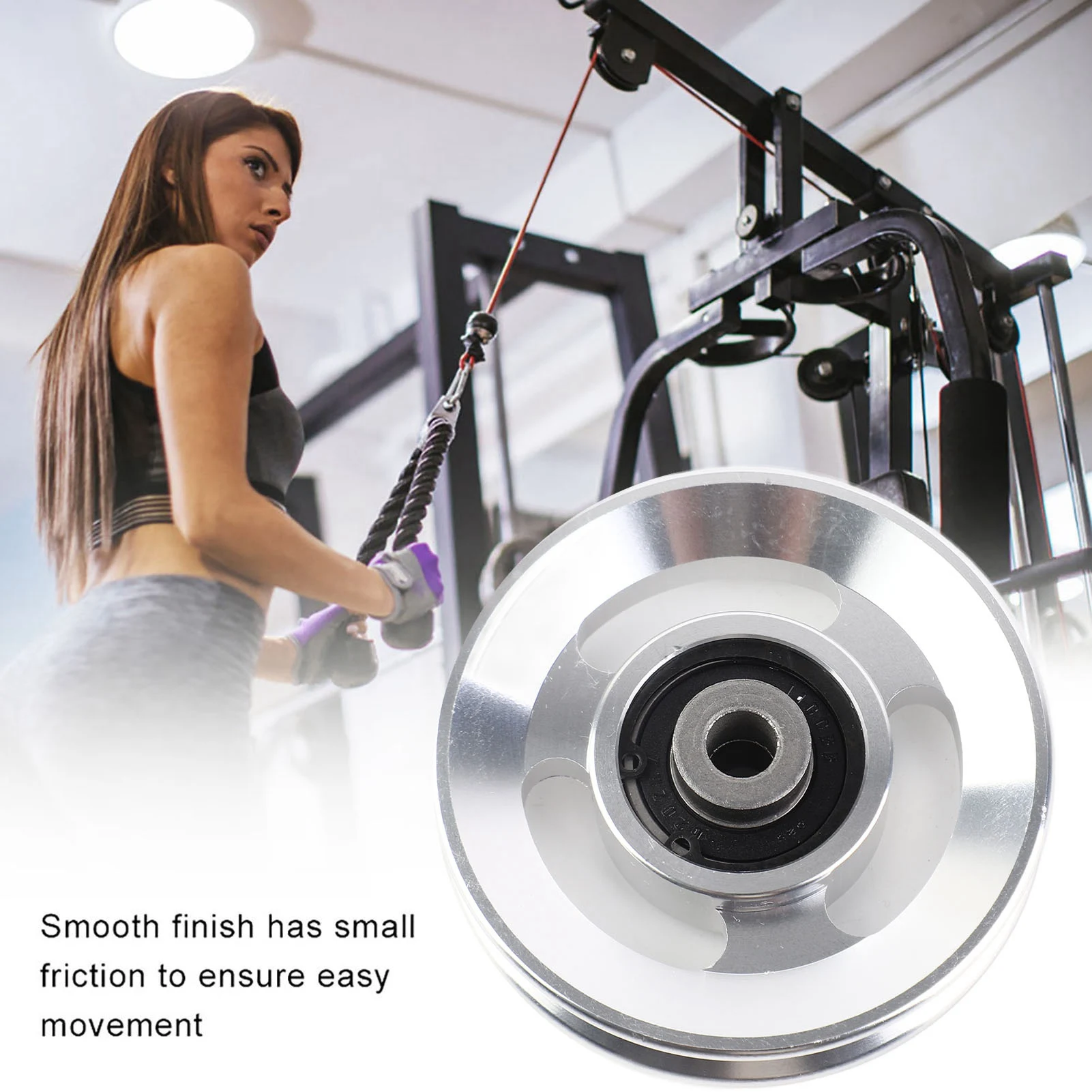 Home Gym Attachments Aluminium Alloy Fitness Pulley Home Gym Attachments Part Exercise Strength Training Accessory Gym Accessory