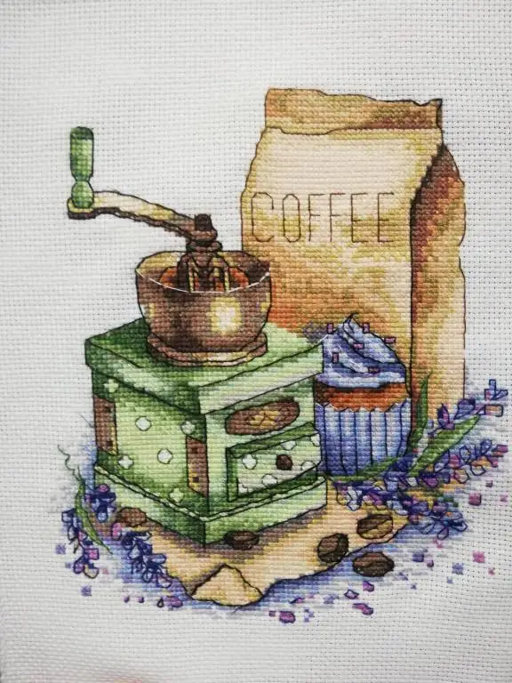 Coffee 2 cross stitch kit aida 14ct 11ct count print canvas embroidery DIY handmade needlework cross stitch kit