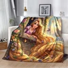 Tangled Rapunzel Priness Flannel Thin Blanket.King Size Four Season Blanket.for Sofa,Bed,Living Room,Travel Picnic Blankets Gift 1