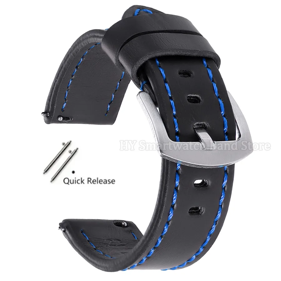 Premium Leather Smartwatch Band with Universal Quick Release Clasp