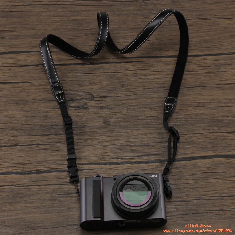 가죽 카메라 숄더 스트랩 캐논 g7x mark ii iii G5X Ricoh GR4 Ⅳ IIIx LUMIX TZ99,95,200EB LX10/15 RX10용 목걸이형 스트랩