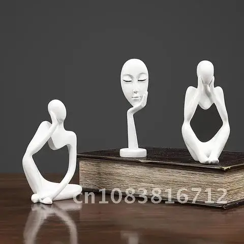 

Abstract Figure Sculpture Boho Home Decor Thinker Figurine Modern Art Office Interior Ornaments for Home Decoration Accessories