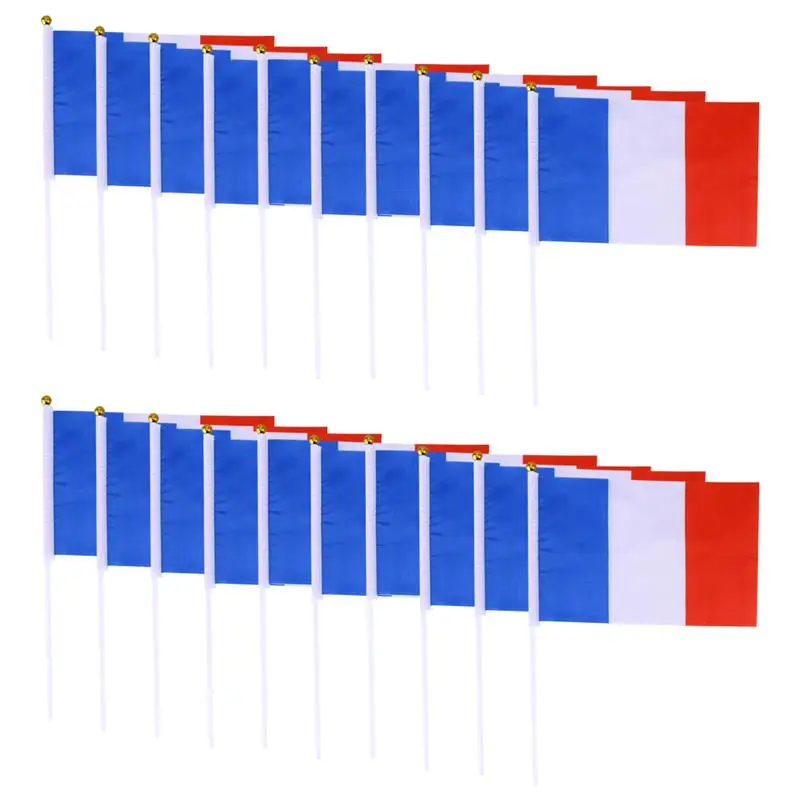 Flag France Flags French Stick Hand Mini Country Waving National Small Held Handheld World Banner On Festival In Miniatura Bastille