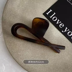 Elegant Tortoiseshell Matte Hair Claw Clips - Stylish Bow Hair Accessories (1)