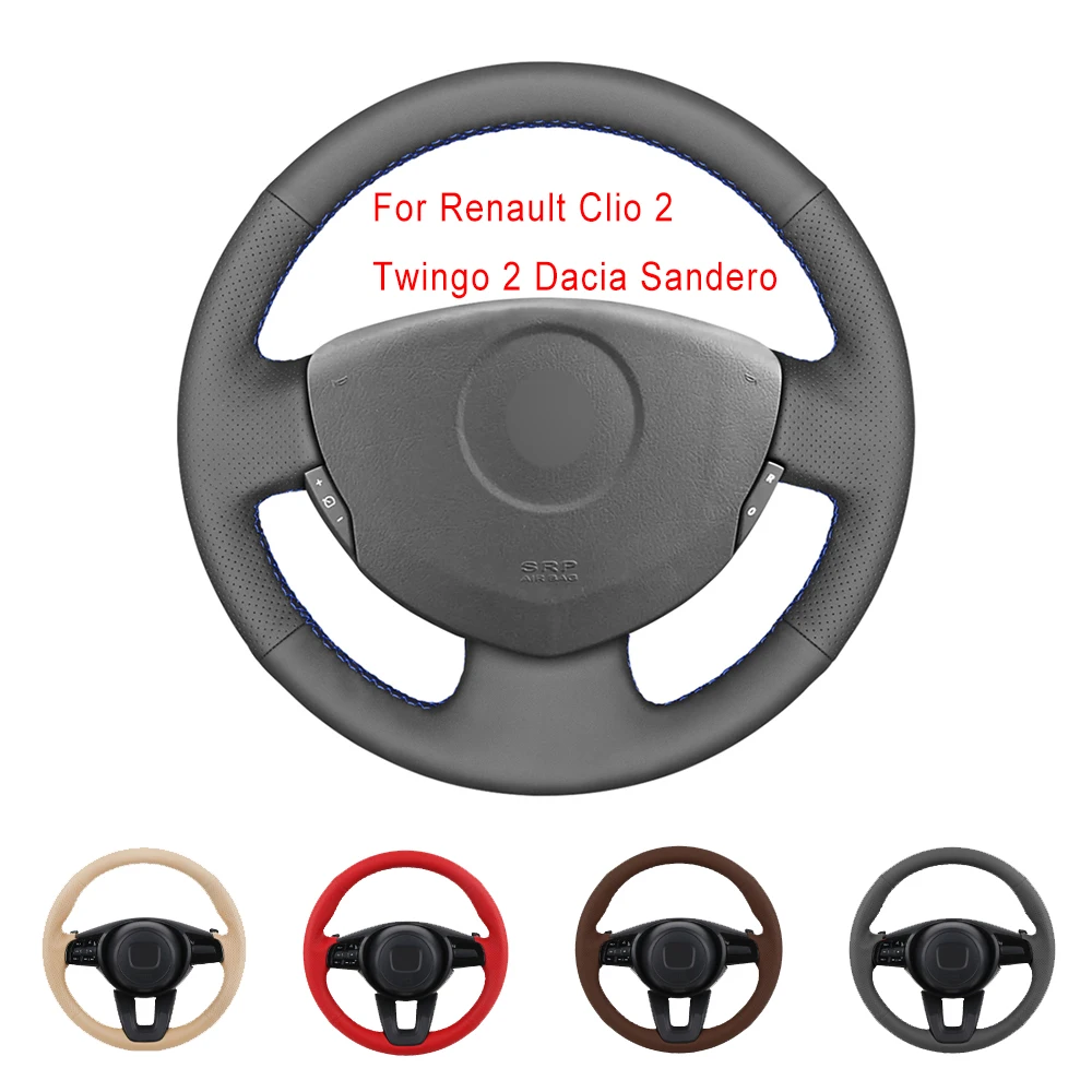 Coprivolante Per Auto Originale Personalizzato Per Renault Clio 2 Twingo 2 Dacia Sandero Treccia Volante In Pelle Artificiale