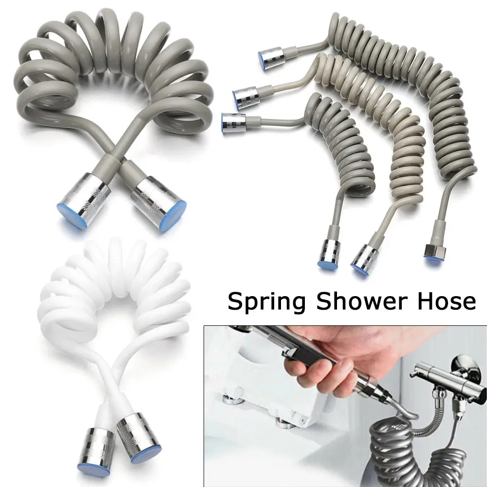 Flexible Anti-wrap Telephone Line Style Bath Sprayer Connect Pipe Spring Shower Hose Toilet Bidet Water Plumbing