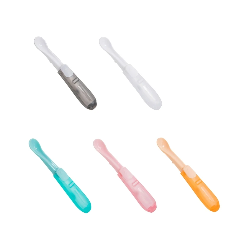 

Safety Infant Child Feeding Spoon Slippery-proof Handle Design Baby Spoon