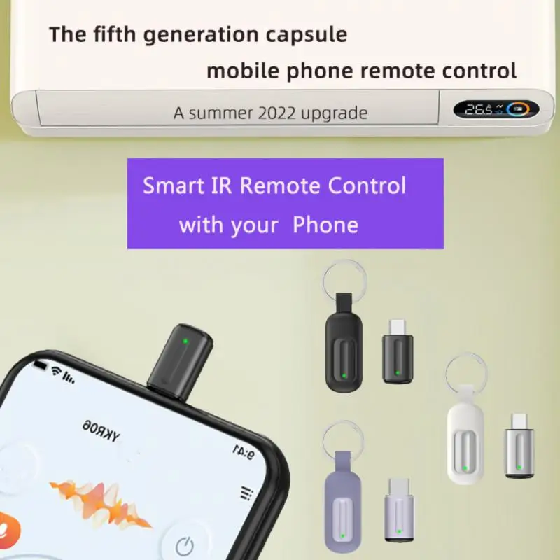 1PCS CoRui Smartphone IR Remote Controller Infrared Transmit For Air Conditioner Mini Adapter Type C/Micro USB Interface Smart remote control