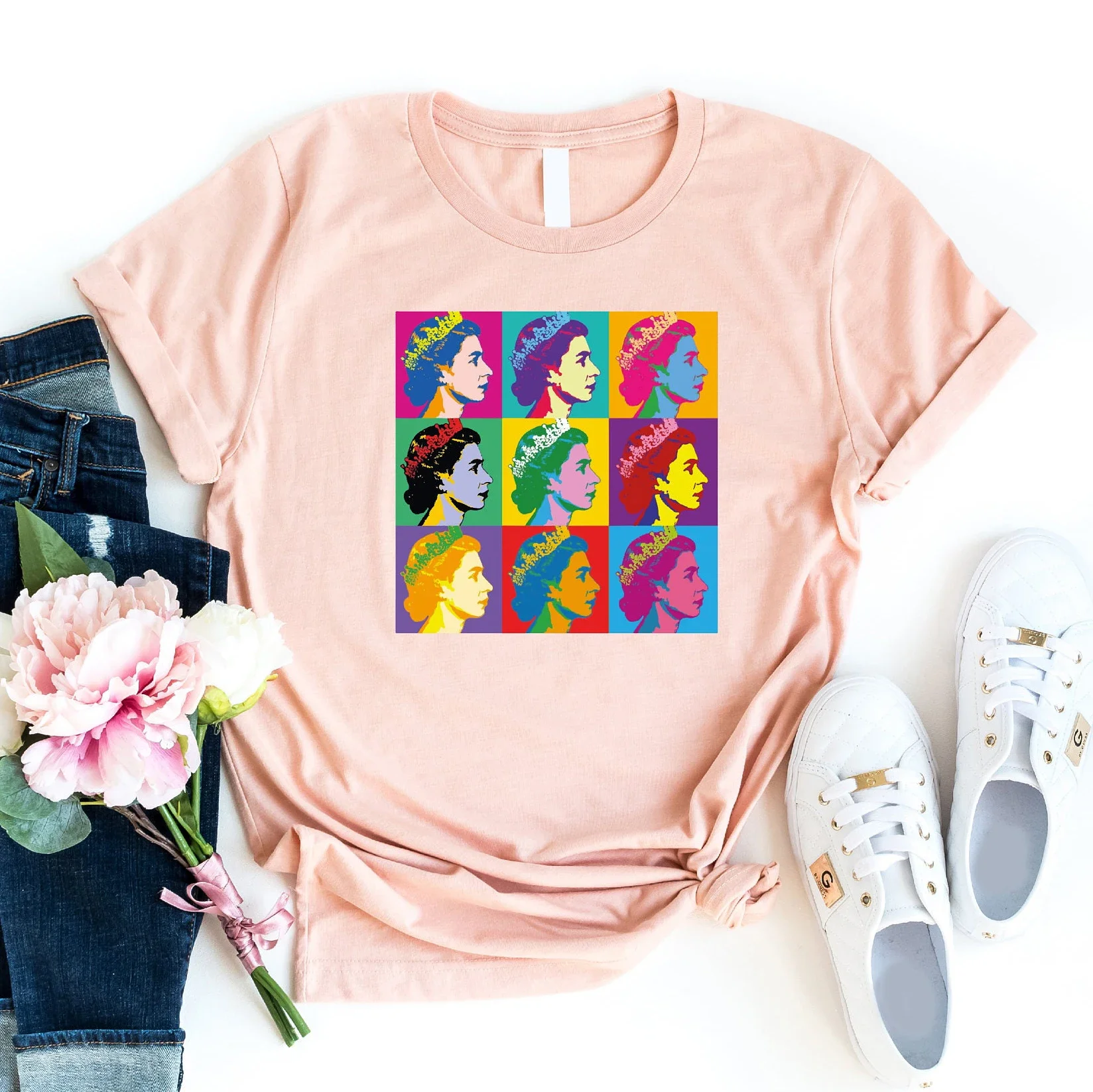 Plus Size Queen Elizabeth Women Man Black T Shirt 2023 Summer Round Neck  Y2K Polyester Tops Casual Yas Queen Print Clothes - AliExpress