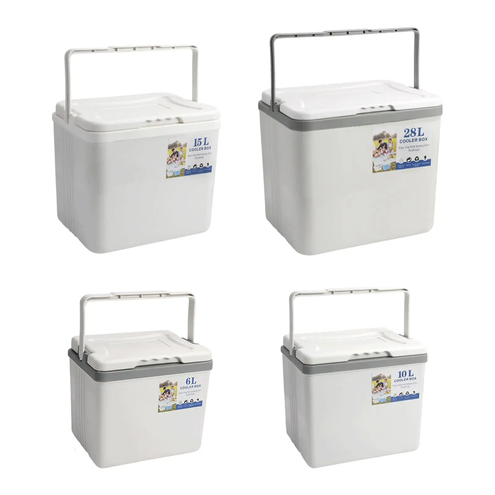 Cooler Box Portable Cooler Leakproof Car Refrigerator Airtight Small Ice Chest