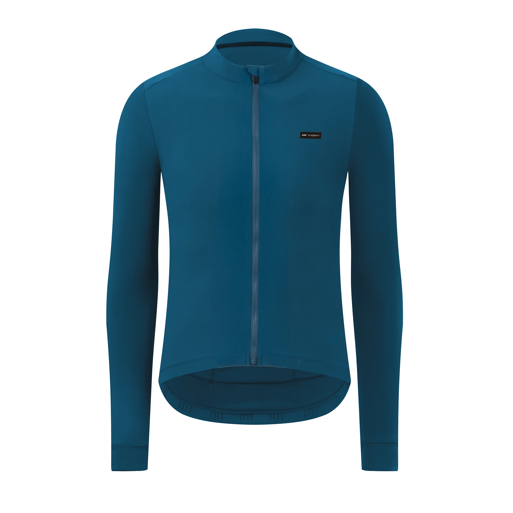 thumbnail image 1 of RISESBIK Ropa de ciclismo de invierno para hombre, maillot de ciclismo térmico de forro polar con cremallera y bolsillo, chaqueta de ciclismo Softshell resistente al viento para hombre, 1 of 5