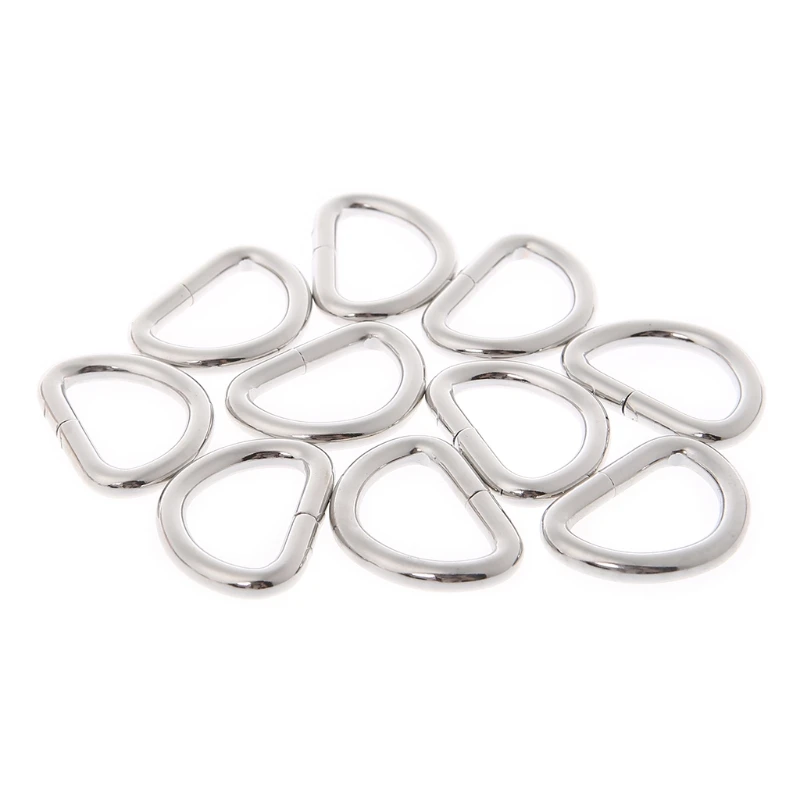 

10pcs 25mm Inner Width Metal Half Round Shaped Non Welded D Ring DIY Accessories