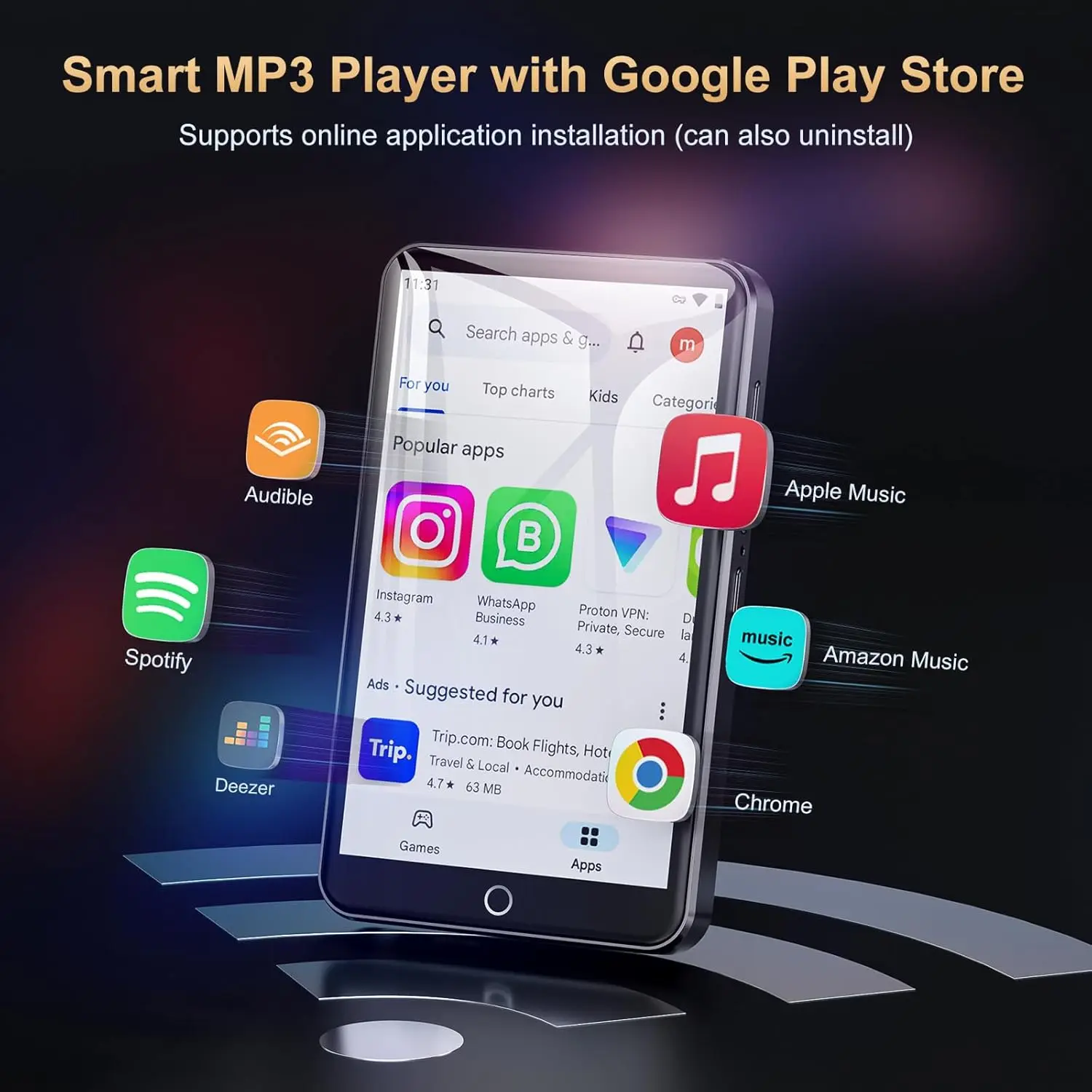 Android MP3 Player with Bluetooth WiFi