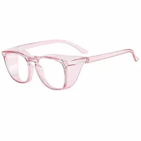 Lunettes de sécurité transparentes pour femmes, carrées, Anti-buée, blocage de la lumière bleue, résistantes aux rayures, verre de travail pour hommes et infirmières 6