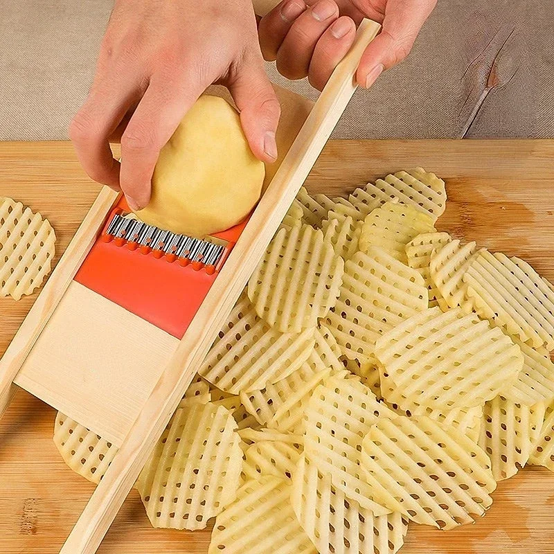 Potato Slicer Cut Potato Grid Artifact Grid Wipe Knife Vegetable Cutter Wave Knife Cut Flower Gadgets Accessories