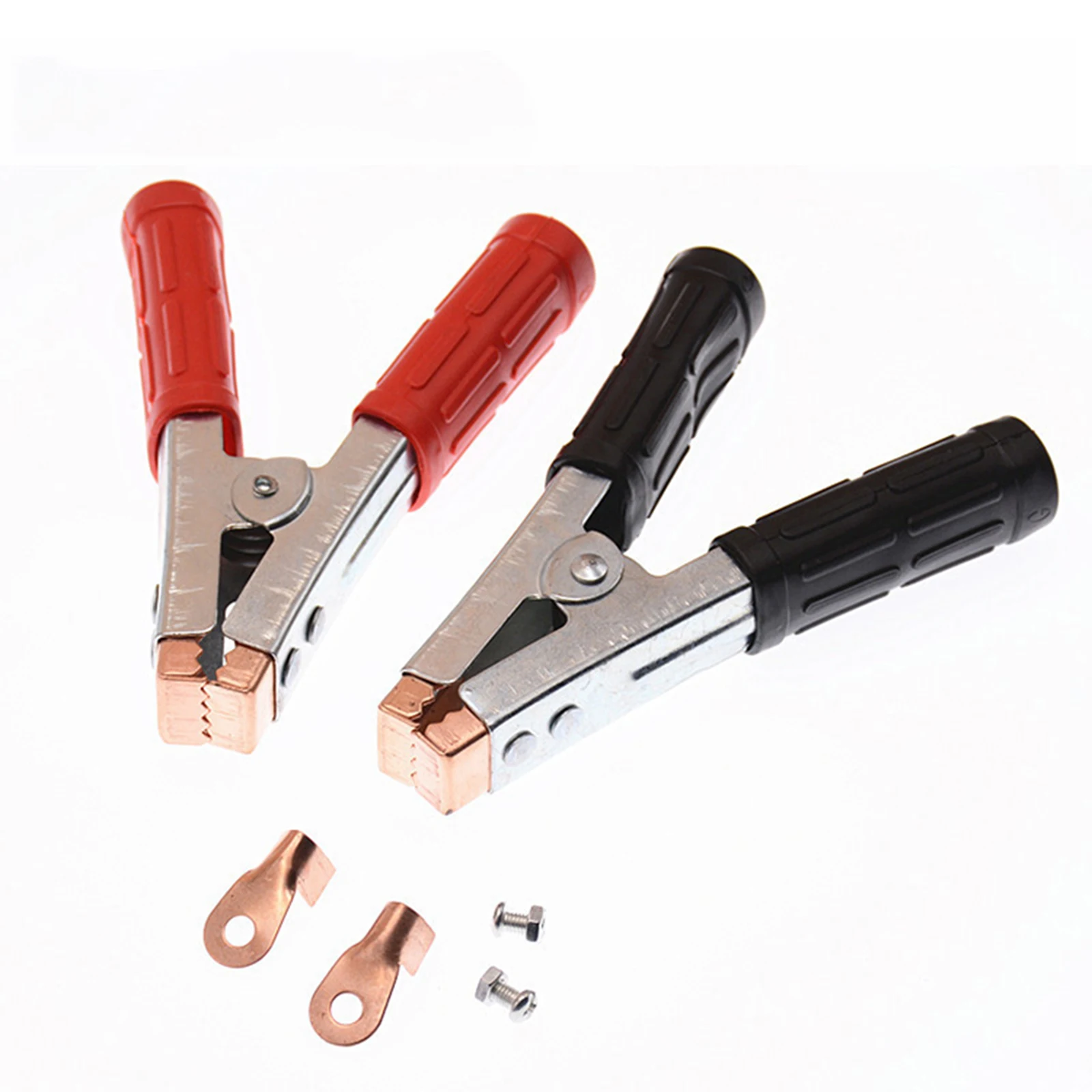 2Pcs Large Car Battery Test Lead Clips 15.8cm Insulated Alligator Clamp Auto Accessories