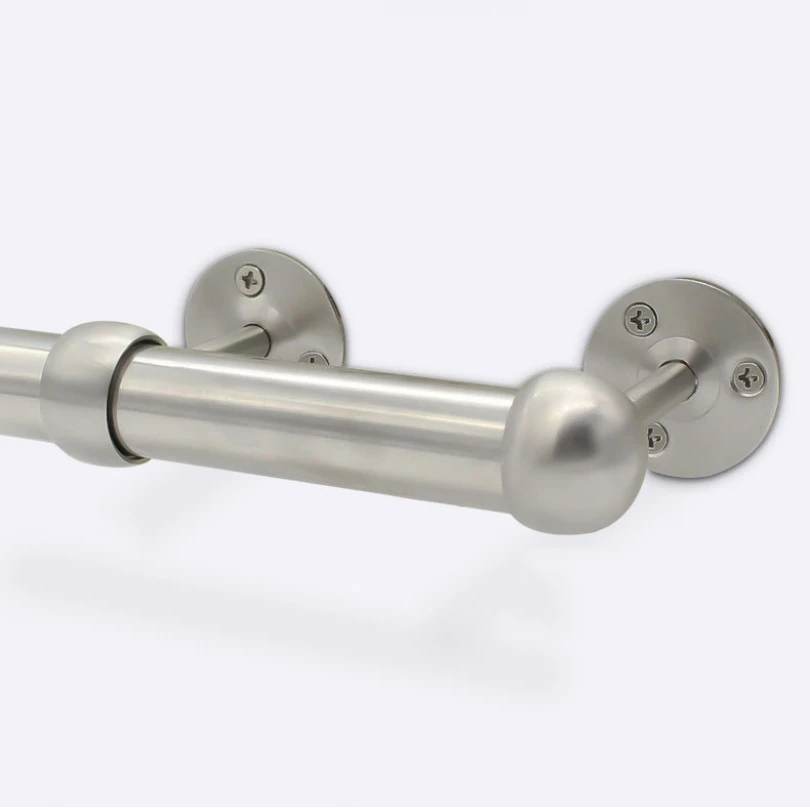 1 pc Support Shelf Tube Bracket 1inch Flange Wardrobe Closet Rod Rail Curtain Rod Bracket for Closet Storage / Shower Stand