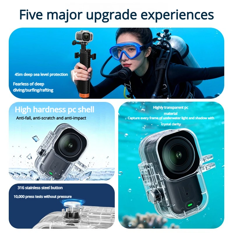 Suitable for DJI Osmo Nano Camera Waterproof Case Thumb Sports Camera Diving Protective Case Professional Waterproof 45 Meters