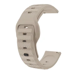 Versatile Silicone Sports Strap - Soft, Durable Band - 22mm (Brown)