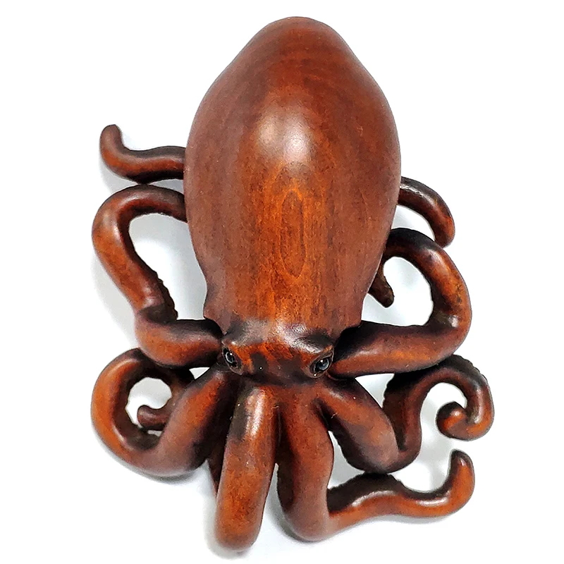

ST018-2,2x0,7x2,7 дюймов фотостатуя Netsuke - Octopus