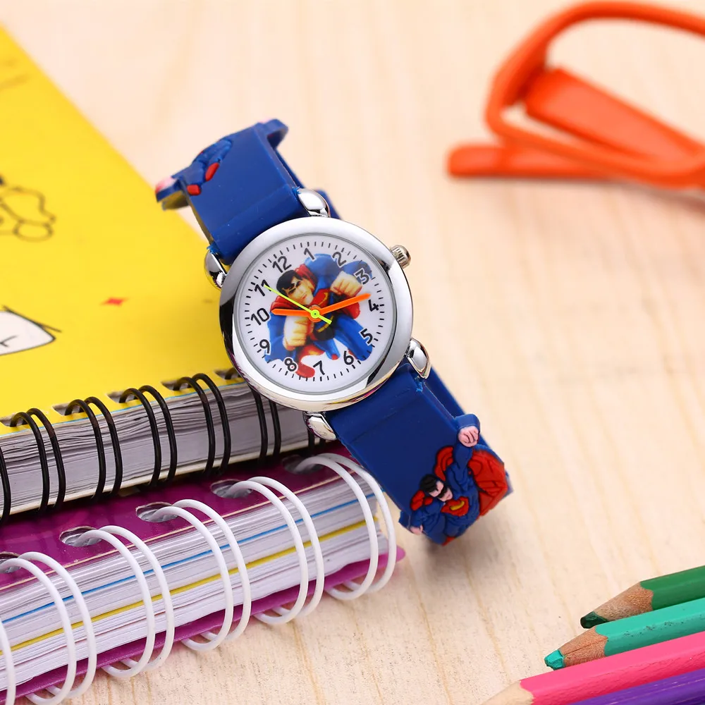 Reloj de cuarzo con dibujos animados en 3D para niños y niñas, cronógrafo sencillo con correa de silicona, informal, regalo divertido, novedad de 2023