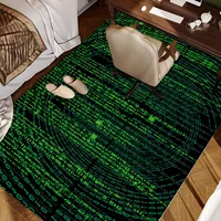 Binary Code The Matrix Program Chart Hallway Carpet Washable Non-Slip Living Room Sofa Chairs Area Mat Kitchen Doormat Area Rug 1