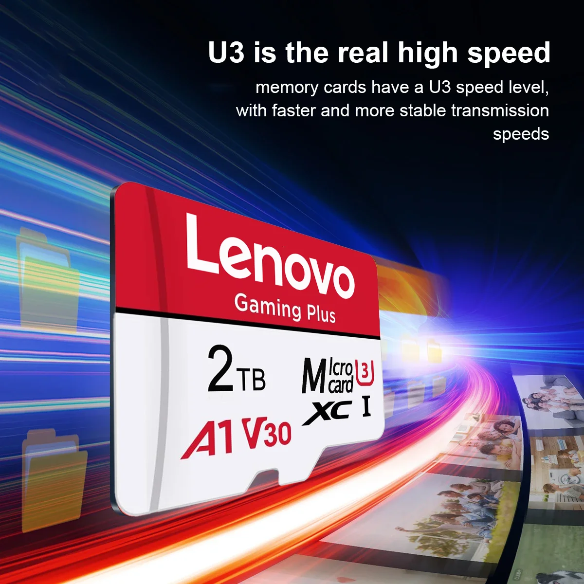 레노버 SD 카드 1TB 익스트림 프로 마이크로 SD 카드 고속 메모리 카드 128GB U3 V60 4K 풀 HD TF 플래시 카드 (닌텐도 스위치용)