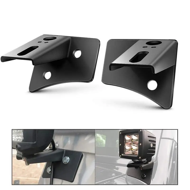 Offroad Windshield Light Mount Brackets 1 Pair Hinge Light Vehicle Mounting Brackets Pillar Hood Mount Bracket Work