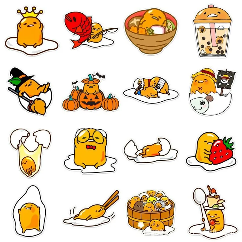 

Kawaii Sanrio Gudetama Cartoon Models Yolk Brother Hairpin Patch Acrylic Phone Case Patches Cute Sweet Jewellery Accessories