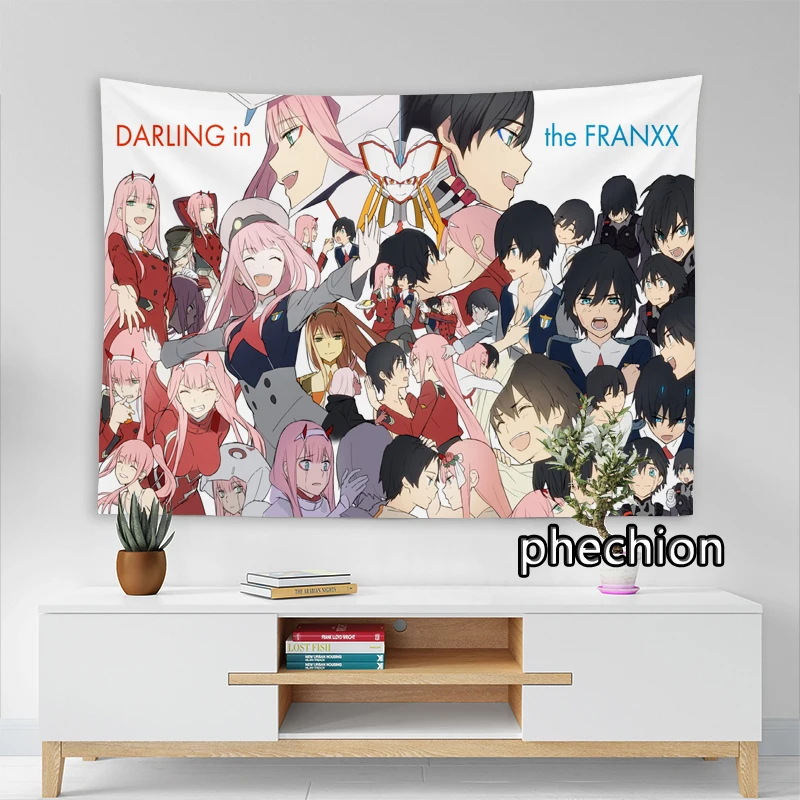 

phechion New Fashion DARLING in the FRANXX 3D Print Tapestries Creative Wall Hanging Tablecloth Mural Background Cloth K15