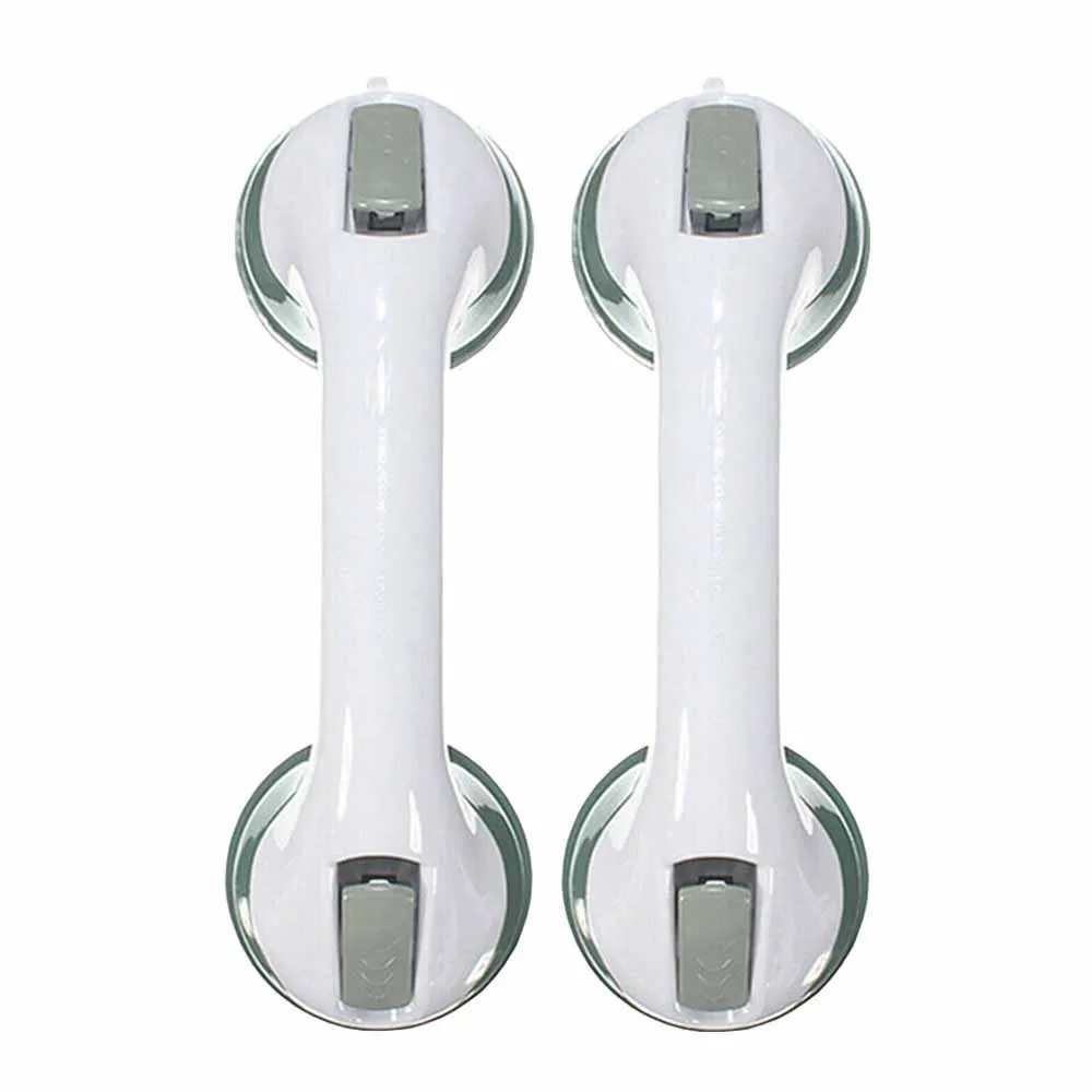 2Pcs Bathroom Suction Cup Handrail Grip Shower Tub Grab Bar Anti Slip Handle Rail Aid For Kid Elderly Safety Bath Shower Toilet
