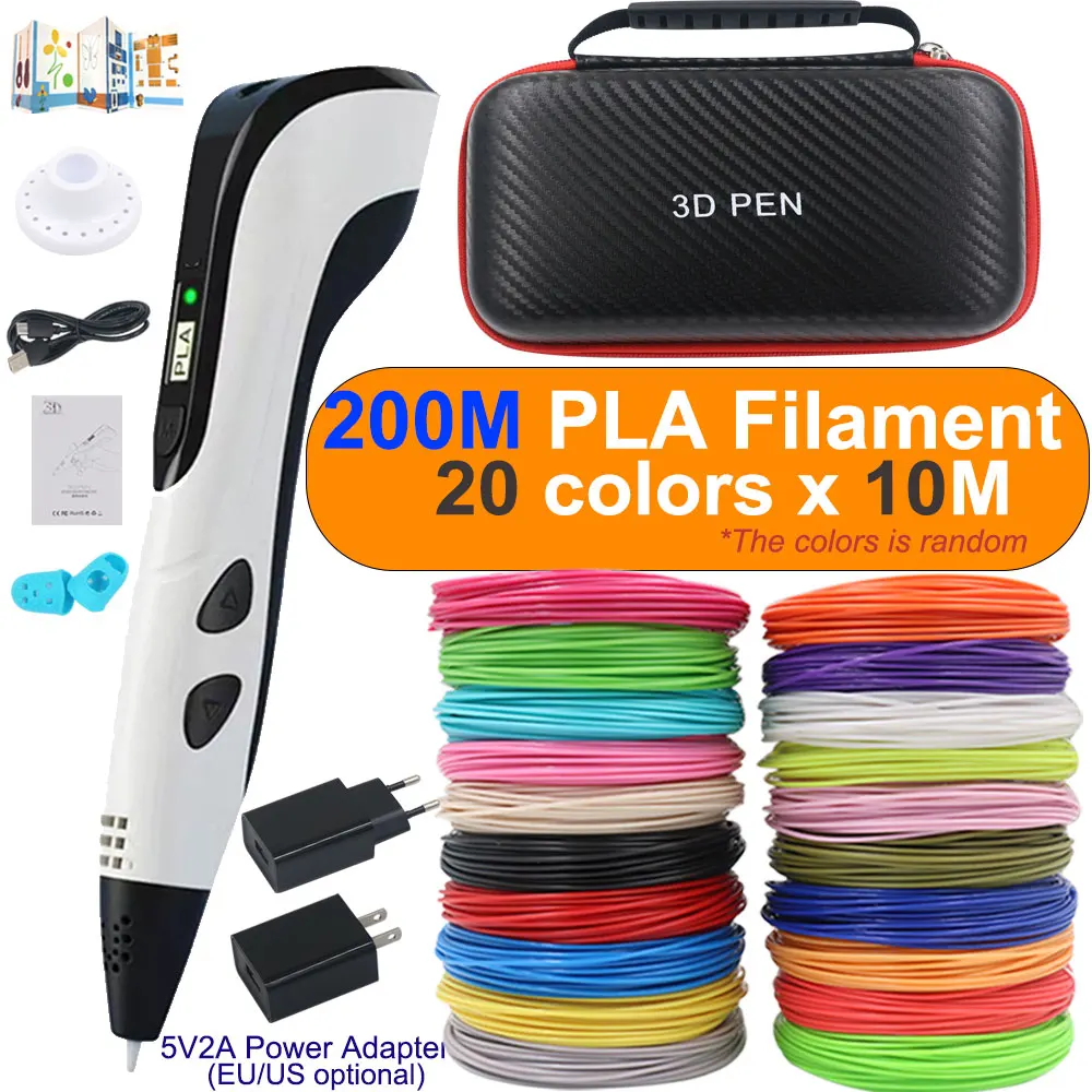 Innovative 3D Printing Pen Kit for Kids with Filament, Power Adapter, and Travel Case, Perfect Birthday or Christmas Gift
