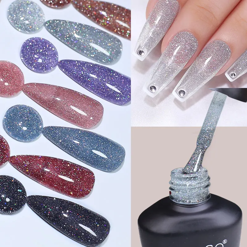 

NAILCO 15ml Gel Nail Polish Glitter Nail Art Vernis UV Semi-permanent Varnishes hybrid Shiny Glitter for Nail Supplies Manicure