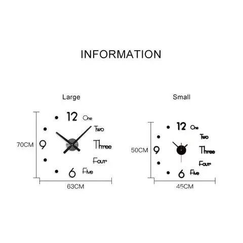 

Wall Clock DIY 2020 Modern Design 3D Wall Sticker Clock Silent fashion Rushed Quartz Clocks For Living Room Home Decor