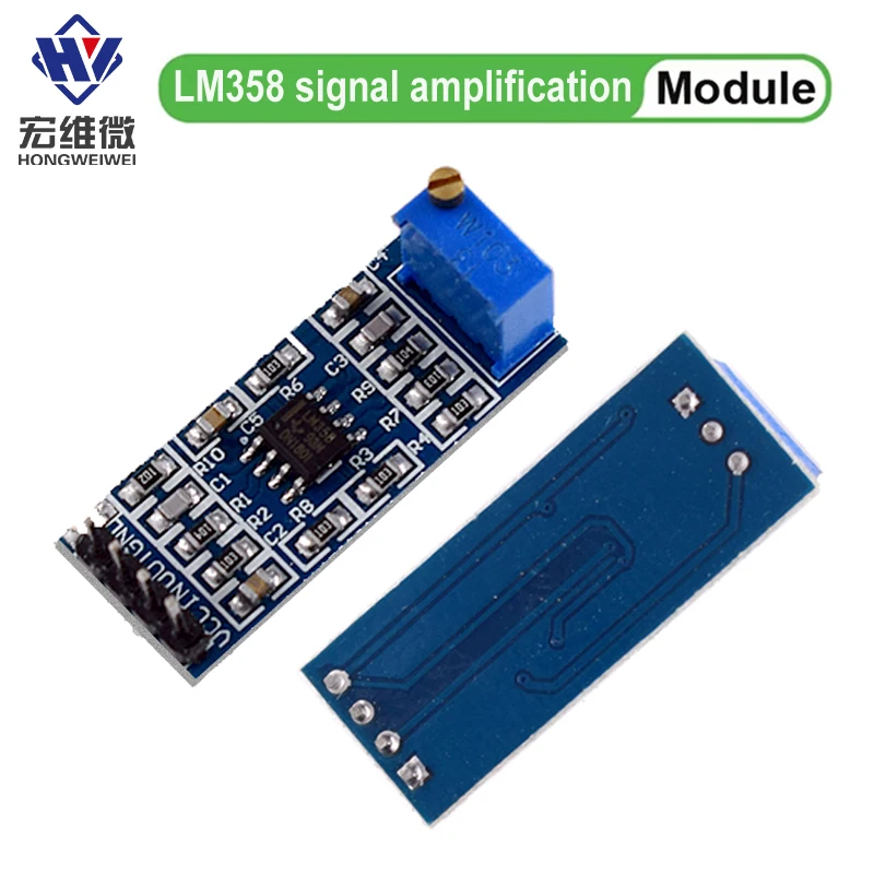 LM358 100 Times Gain Signal Amplification Operational Amplifier Module 5V-12V