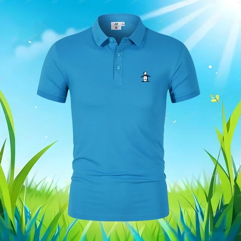 Men's Polo Shirt Summer Short Sleeved T-shirt Polo Collar Fashion Top Trendy Business